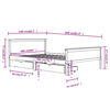 vidaXL Sengeramme med 2 skuffer heltre furu 160x200 cm