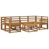 vidaXL Utend&oslash;rs sofa-sett 7 pcs Naturlig Solid akasietre