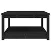 vidaXL Hagebord svart 82,5x82,5x45 cm heltre furu