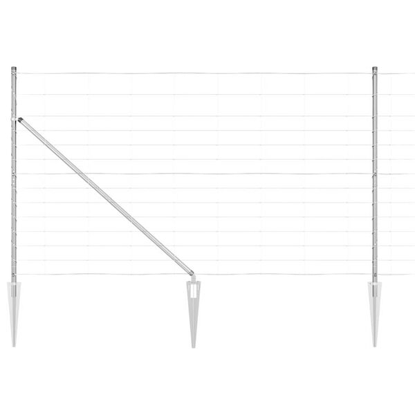 vidaXL Gjerdep&aring;le Galvanisert 50 x 1,4 m St&aring;l