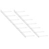 vidaXL Veggmontert vinstativ for 7 flasker 2 stk hvit metall