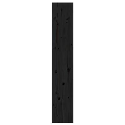 vidaXL Bokhylle/romdeler svart 60x30x167,5 cm heltre furu