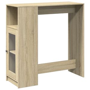 vidaXL Barbord med stativer sonoma eik 101x40x103,5 cm konstruert tre