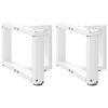 vidaXL Salongbordben T-formet 2 stk hvit 50x25x(30-31) cm st&aring;l