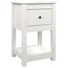 vidaXL Nattbord hvit 40x35x61,5 cm heltre furu