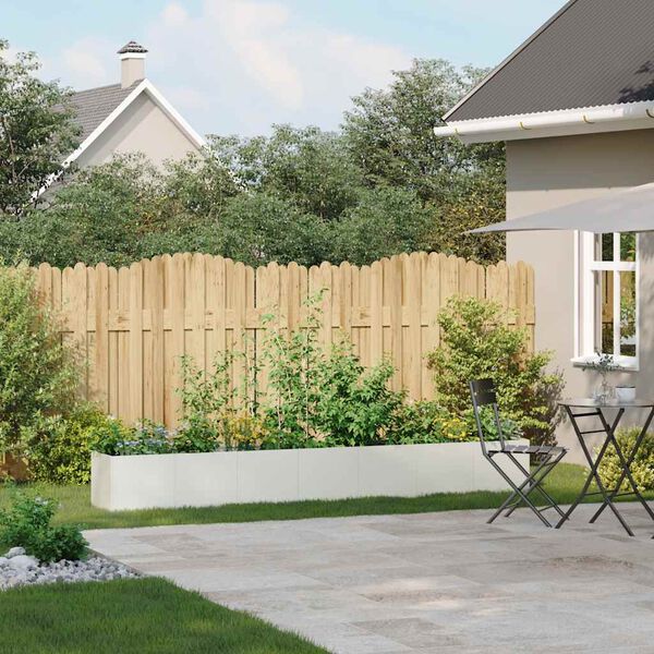 vidaXL Plantekasse hvit 280x40x40 cm kaldvalset st&aring;l