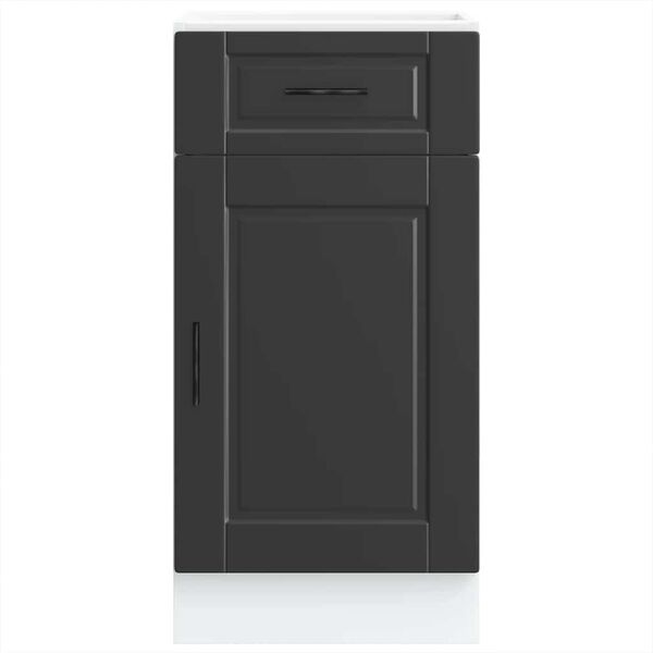 vidaXL Kj&oslash;kken underskap Porto svart konstruert tre