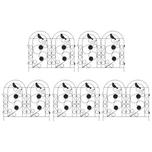 vidaXL Hage Hegning Espalier Svart 308,5 x 54,5 x 0,3 cm
