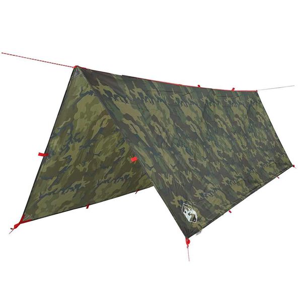 vidaXL Campingpresenning kamuflasje 406x306 cm vanntett