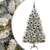 vidaXL Kunstig juletre 180 cm 300 LED-lys Varmhvit PVC og st&aring;l