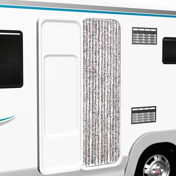 vidaXL Insektgardin brun og beige 56x200 cm chenille