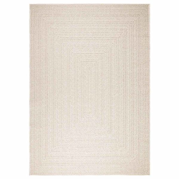 vidaXL Teppe ZIZUR kremhvit 200x290cm jute-utseende innend&oslash;rs&utend&oslash;rs