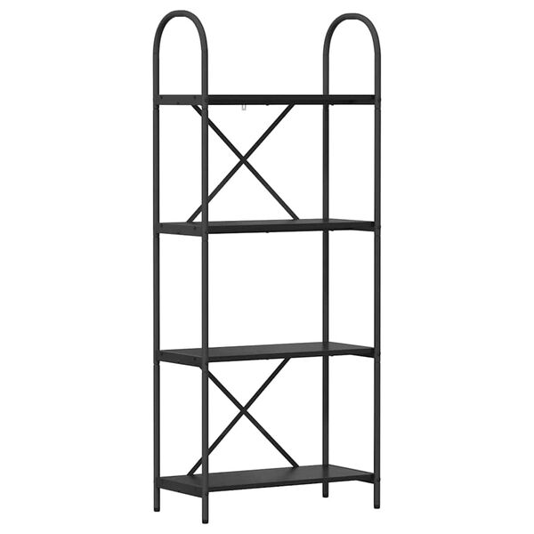 vidaXL Bokhylle Svart Eik 60 x 30 x 146 cm Konstruert tre