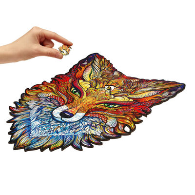 UNIDRAGON Puslespill i tre 308 deler Fiery Fox King Size 27x40 cm
