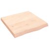 vidaXL Bordplate 60x60x(2-6) cm ubehandlet heltre eik