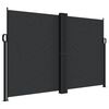 vidaXL Uttrekkbar sidemarkise 160x1000 cm svart