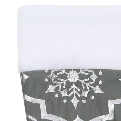 vidaXL Luksus juletreskjørt med sokk grå 122 cm stoff
