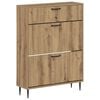 vidaXL Sko Skap HAARLEM 78 x 24 x 103 cm Konstruert tre Artisan eik