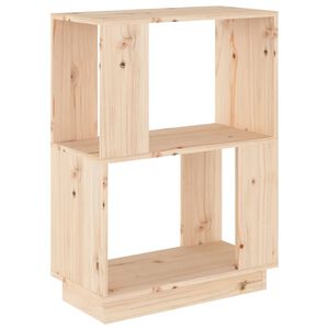 vidaXL Bokhylle/romdeler 51x25x70 cm heltre furu