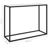 vidaXL Konsollbord hvit 100x35x75 cm herdet glass