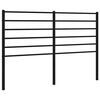 vidaXL Utskiftbar sengegavl i metall svart 120 cm