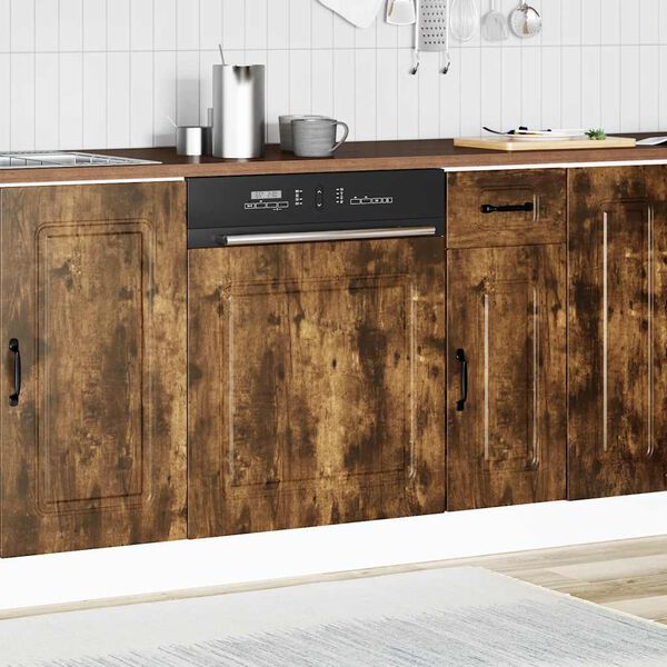 vidaXL Oppvaskmaskin panel Kalmar røkt eik 60x1,5x67 cm konstruert tre