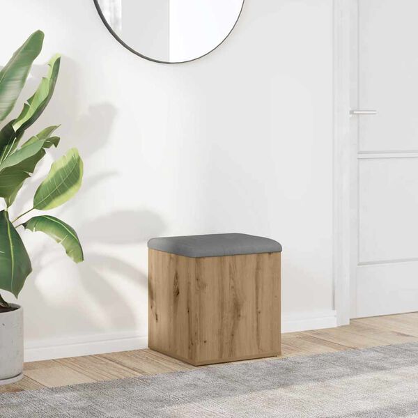 vidaXL Oppbevaringsbenk artisan eik 42x42x45 cm konstruert tre