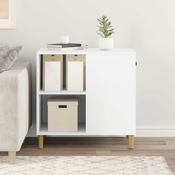 vidaXL Katt Hus Hvit 72 x 42.5 x 70 cm Konstruert tre