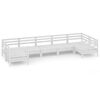 vidaXL Hagesofagruppe 7 deler hvit heltre furu