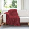 vidaXL Kastepledd 6 pcs Bordeaux R&oslash;d 150 x 130 cm Fleece