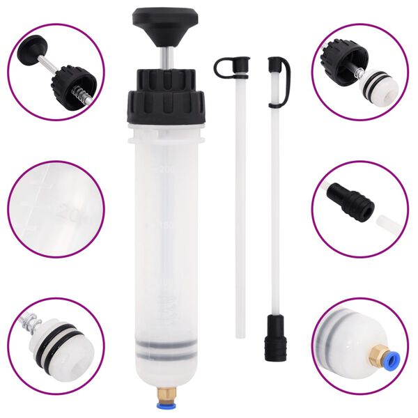 vidaXL Bremselufter hvit og svart 0,2 L