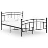 vidaXL Sengeramme svart metall 200x200 cm