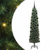 vidaXL Kunstig juletre med 300 LED gr&oslash;nn 180 cm PVC og st&aring;l og plast