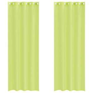 vidaXL Voilegardiner med grommets 2 stk eplegr&oslash;nn 140x260 cm
