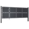 vidaXL Hageport st&aring;l 350x125 cm antrasitt