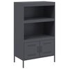 vidaXL Highboard antrasitt 68x39x113 cm st&aring;l