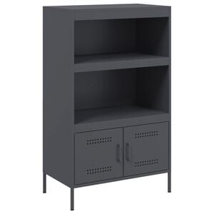 vidaXL Highboard antrasitt 68x39x113 cm st&aring;l