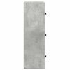 vidaXL Bokhylle betonggrå 40x24x77 cm konstruert tre