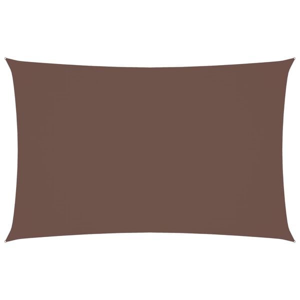 vidaXL Solseil oxfordstoff rektangul&aelig;r 2,5x5 m brun
