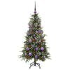 vidaXL Kunstig sammensatt juletre med 150 LED gr&oslash;nn 120 cm PE og PVC
