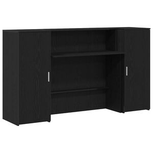 vidaXL Resepsjonsdisk svart eik 180x50x103,5 cm konstruert tre