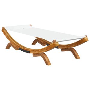 vidaXL Utend&oslash;rs sofaseng 100x188,5x44 cm b&oslash;yd heltre kremhvit