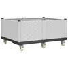 vidaXL Plantekasse med hjul hvit 100x80x54 cm PP