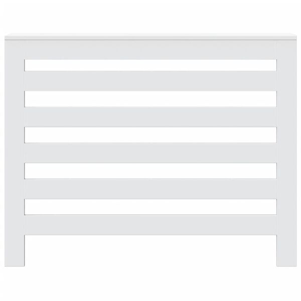 vidaXL Radiatordeksel hvit 104x20x82 cm konstruert tre