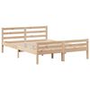 vidaXL Seng med bokhylle uten madrass 160x200 cm heltre furu