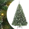 vidaXL Kunstig juletre med 300 LED med stativ gr&oslash;nn 210 cm PE og PVC