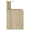 vidaXL Nattbord 2 stk hvit og sonoma eik 40x35x60 cm konstruert tre