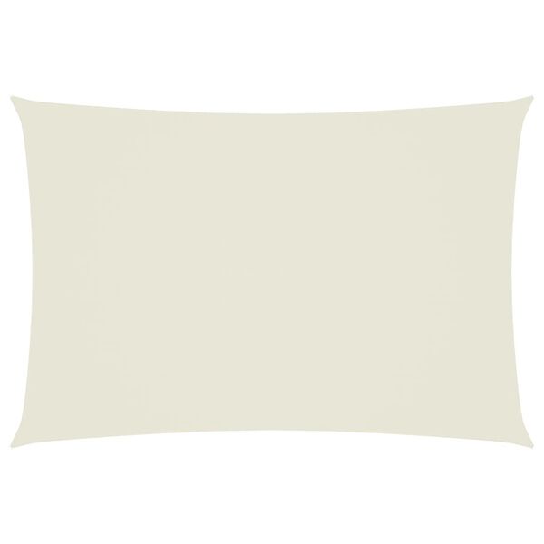 vidaXL Solseil oxfordstoff rektangulær 2,5x4,5 m kremhvit