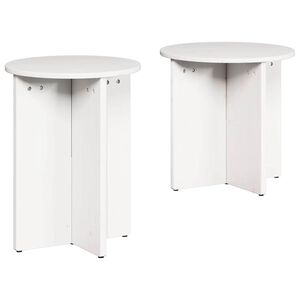 vidaXL Kaffebord 2 pcs Hvit