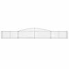 vidaXL Gabionkurver buede 9 stk 400x50x40/60 cm galvanisert jern